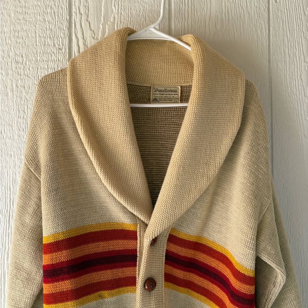 Pendleton Vintage 70s  Chief Joesph Cardigan 100 %Virgin Wool - Picture 2 of 10